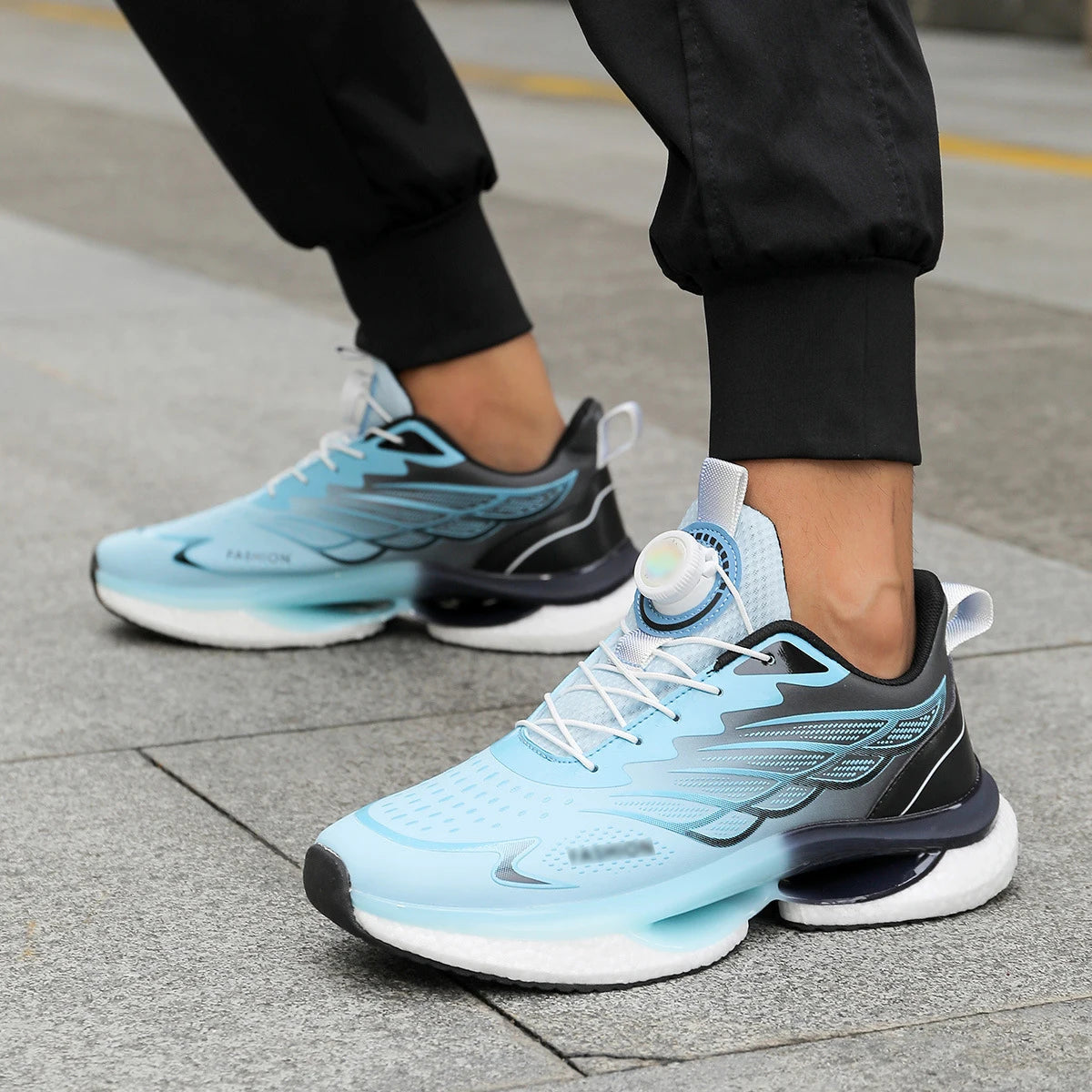 Men Carbon Plate Running Shoes Autumn New Style Shock-absorbent High Resilience Basketball Sneakers