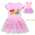 Fashion Me Contro Te Kids Clothes Knee-Length Dresses Cute Cotton Gauze Full Dress Teenagers Cartoon Baby Girls Party Clothing