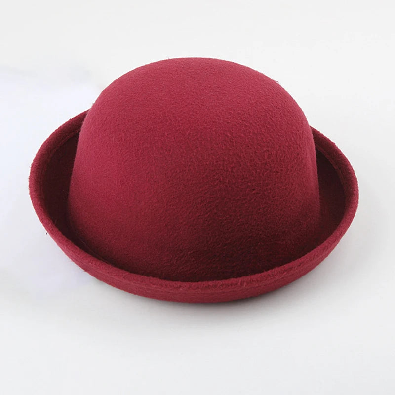 Women's Fedoras Hats Fall Winter Fashion Warm Wool Felt Retro Vintage Animal Cap Not Deformed Fedoras Caps For Women