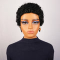 Cheap Full Machine Made Wig 100% Brazilian Human Hair Pixie Cut Wigs Short Kinky Curly Loose Curly Non Lace Wigs for Women