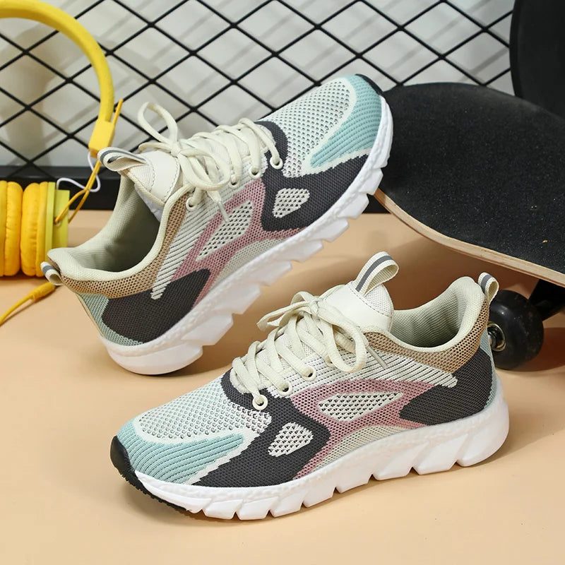 Custom Drop Shipping Unisex Men Women Casual Outdoor Walking Running Sport Sneakers Anti-Slip Four Seasons Chunky Female Shoes