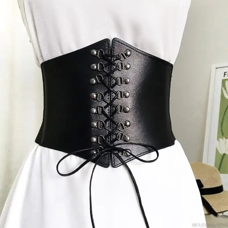 Belts For Women Dresses Waist Buckle Bandage Corset Wide Pu Leather Slimming Body Belts for Women Elastic High Waist Wholesales