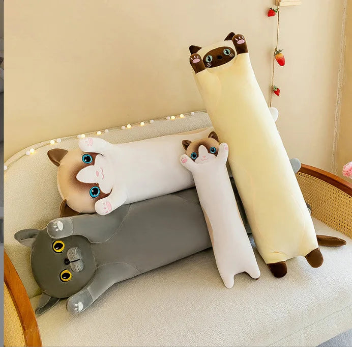 Hot Selling Throw Pillow Long Cat Doll with Sleeping Doll  Plush Toys Stuffed Animals for Girls