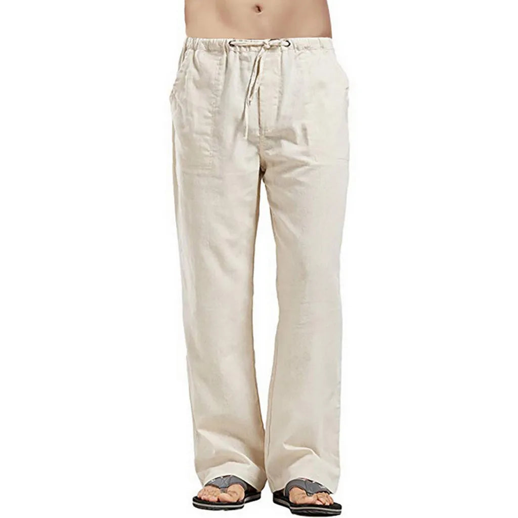 Liu Ming Hot Selling Wholesale 2025 Fashion Men Clothing Cotton Linen Casual Streetwear Pants Loose Trousers