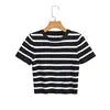 Europe and the United States Summer Women's New Knitted Short Sleeve T-shirt Sweater Tops