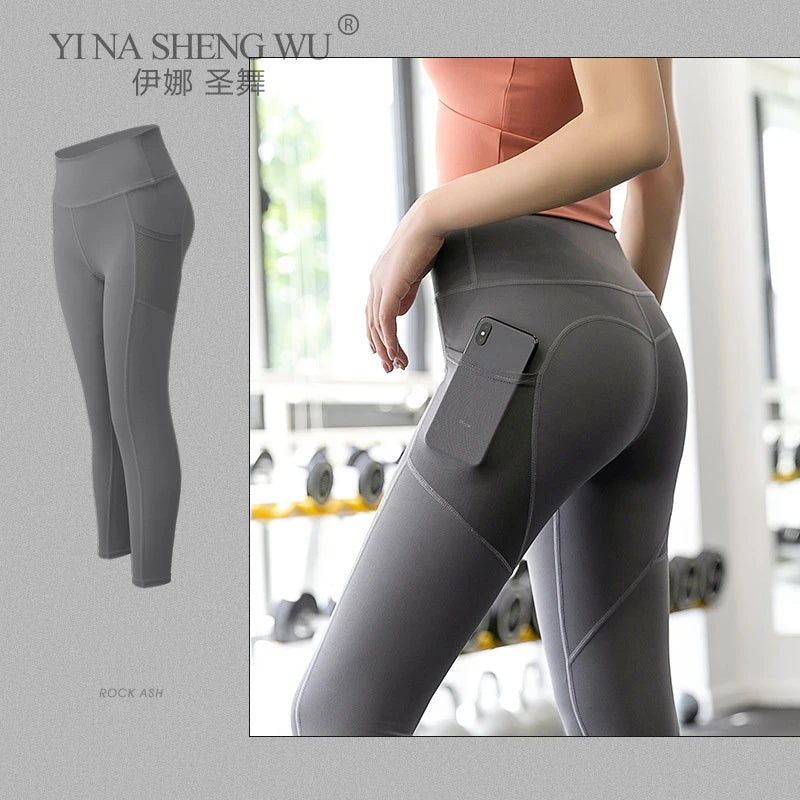 Sport Pants Women with Pocket Sport Leggings Sport Girl Gym Leggings Women Tummy Control Jogging Tights Female Fitness Pants New