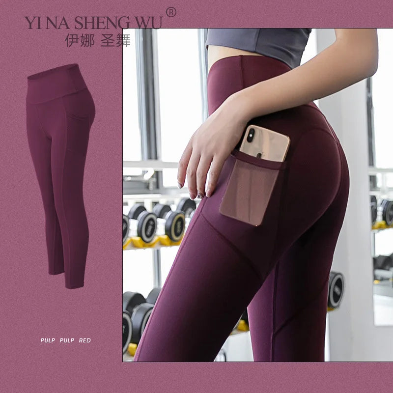 Sport Pants Women with Pocket Sport Leggings Sport Girl Gym Leggings Women Tummy Control Jogging Tights Female Fitness Pants New