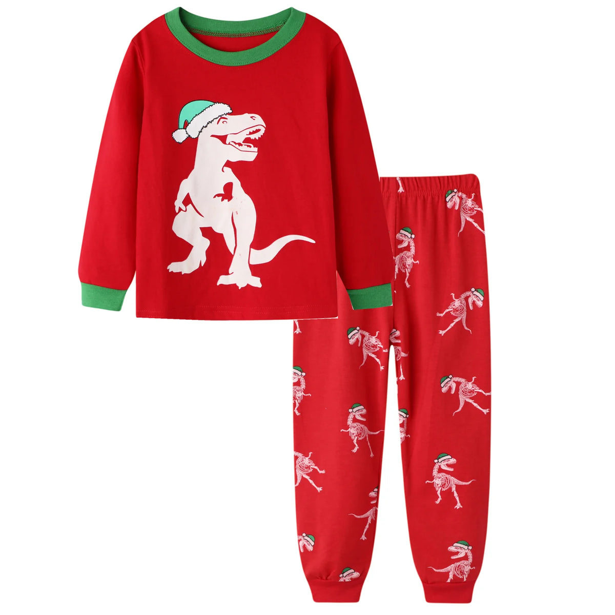 Excavator Children Pajamas Sets Kids Sleepwear Suit Sleeved T-Shirts Trousers Boy Clothes Pj's Infant Pijama Fashion Tops Pant