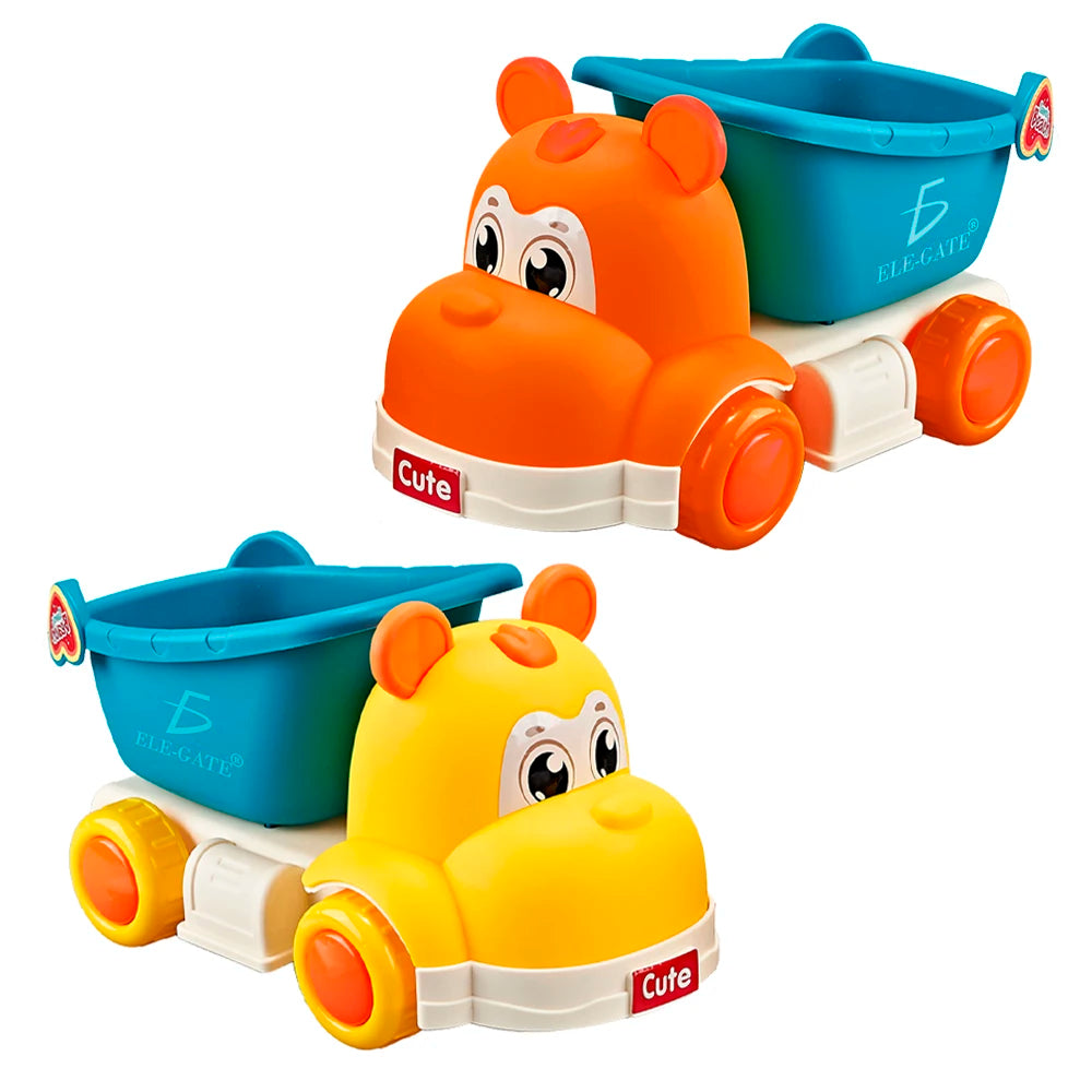ELEGATE Hippo Truck Beach Tool Set 6-Piece Plastic Toy for 2-4 Year Olds Unisex Model JUG.T892