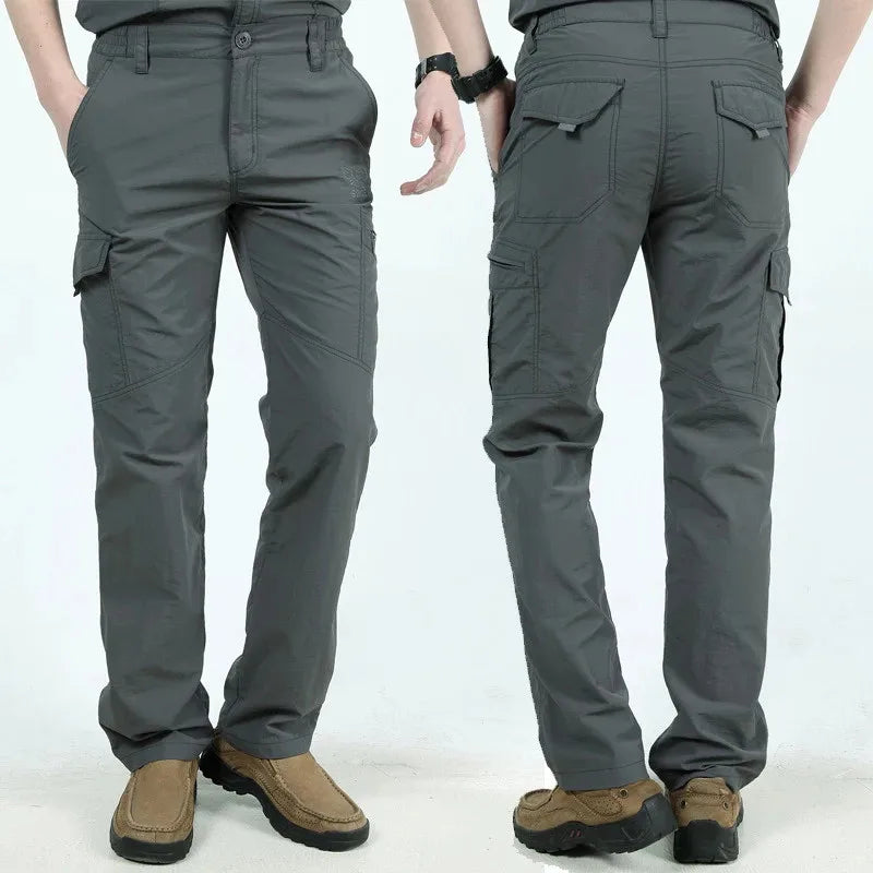 Men's Summer Quick Dry Trousers Lightweight Tactical Pants Thin Casual Breathable Cargo Pants ArmyMilitary Style Long Trousers