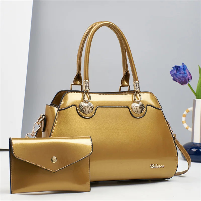 New Arrival Large Capacity Women's PU Casual Tote Bag Cross Body Style with Zipper Closure Lady's Handbag