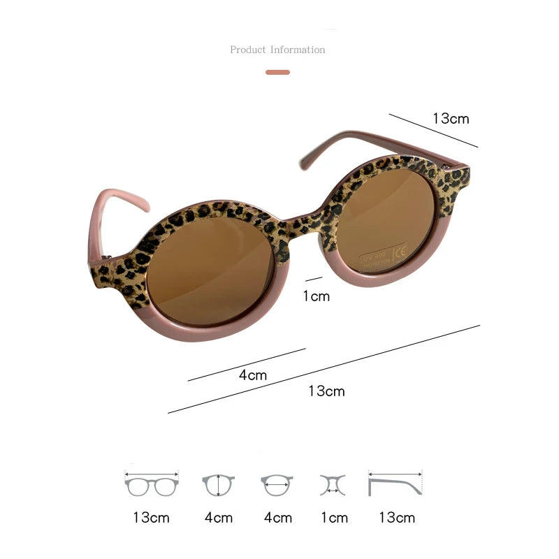 Classic  Children's Sunglasses Infant's Retro Solid Color Ultraviolet-proof Round Convenience Glasses Eyeglass for Kids