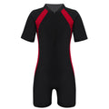 Children One-piece Swimwear Stand Collar Short Sleeves Color Swimming Bathing Suiti Short Rash Guard Jumpsuit Cool Kids Swimsuit