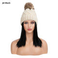 Wholesale Long Winter Hot Sale Beanie Hat Synthetic Fashion Hair 10 Inch Heat Resistant Silky Straight Wave 100% High