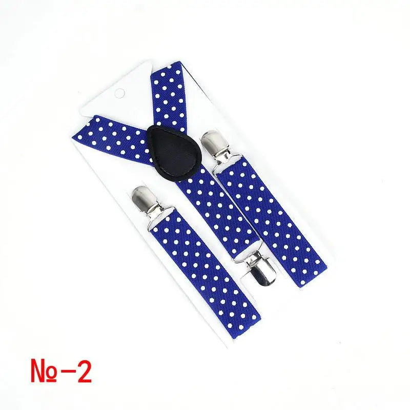 Fashion Polka Dot Colorful Children Belt Baby Boys Girls Suspenders Clip-on Y-Shape Braces Elastic Kids Adjustable 3 Clips Belts