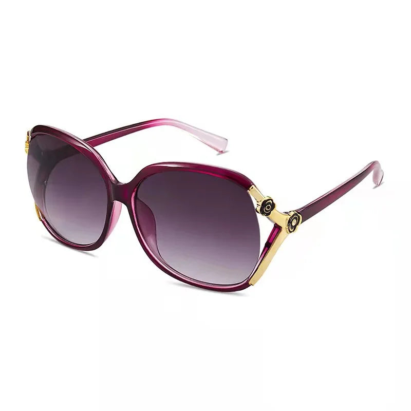 glasses 2021sunglasses women fashion big frame trend rose decorative glasses