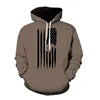 Brown Hoodie for Men Women and Kids Windproof Heavy Weight Graphic 3D Printed Solid Pattern Hooded Collar