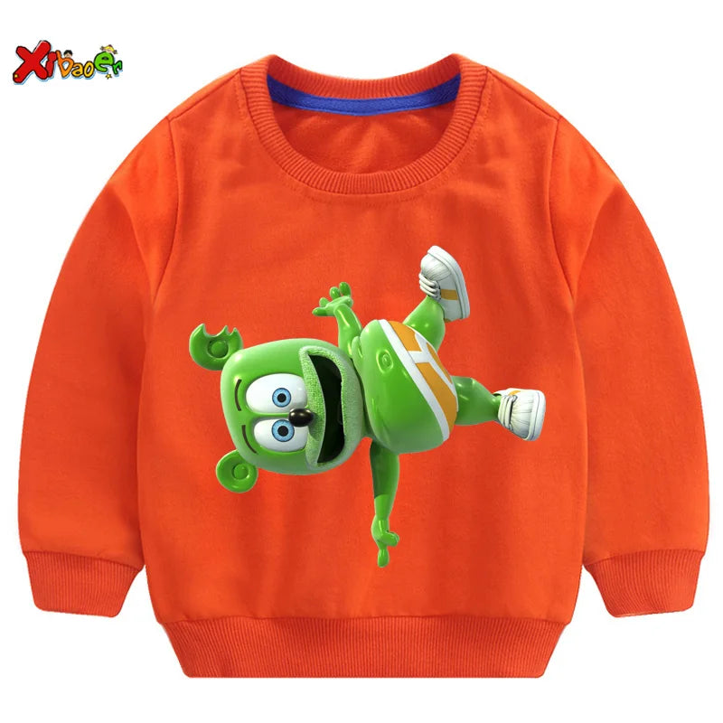 Gummy Bear kids hoodies sweatshirts I LOVE YOU t shirt Fashion Personality Casual T Shirt children boys girls T-shirt sweatshirt