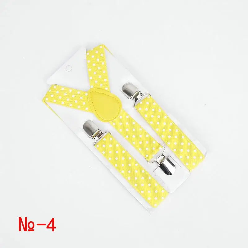 Fashion Polka Dot Colorful Children Belt Baby Boys Girls Suspenders Clip-on Y-Shape Braces Elastic Kids Adjustable 3 Clips Belts