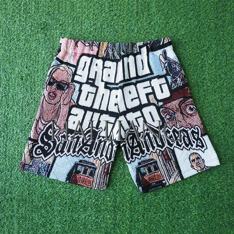 Plus Size Tapestry Shorts Unisex Sweat Shorts Men Blanket Short Trousers Streetwear Vintage Casual Rug Men's Shorts