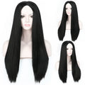 Black Bug 27# Wig Synthetic Heat Resistant Long Straight Middle Part Line Custom Cosplay Hair Wigs 28 Inches Party Hairpieces