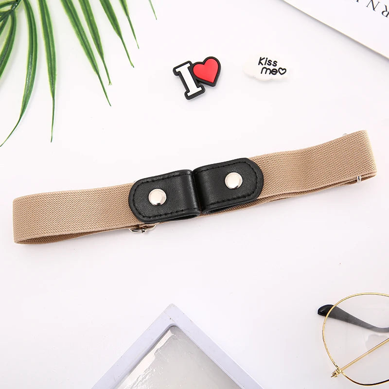 Womans Belt  Buckle-Free Waist Jeans Pants No Buckle Stretch Elastic Waist Belts for Men Women Invisible Belt DropShipping