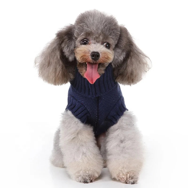 Large Acrylic Traditional Dog Sweater with Festive Christmas Tree Print for Holiday Winter and Spring-Hand Wash