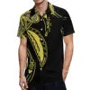 New High Quality Design Custom Hawaii Polynesian Tribal Summer Breathable Quick Dry Short Sleeve Shirt Aloha Men Loose Shirts