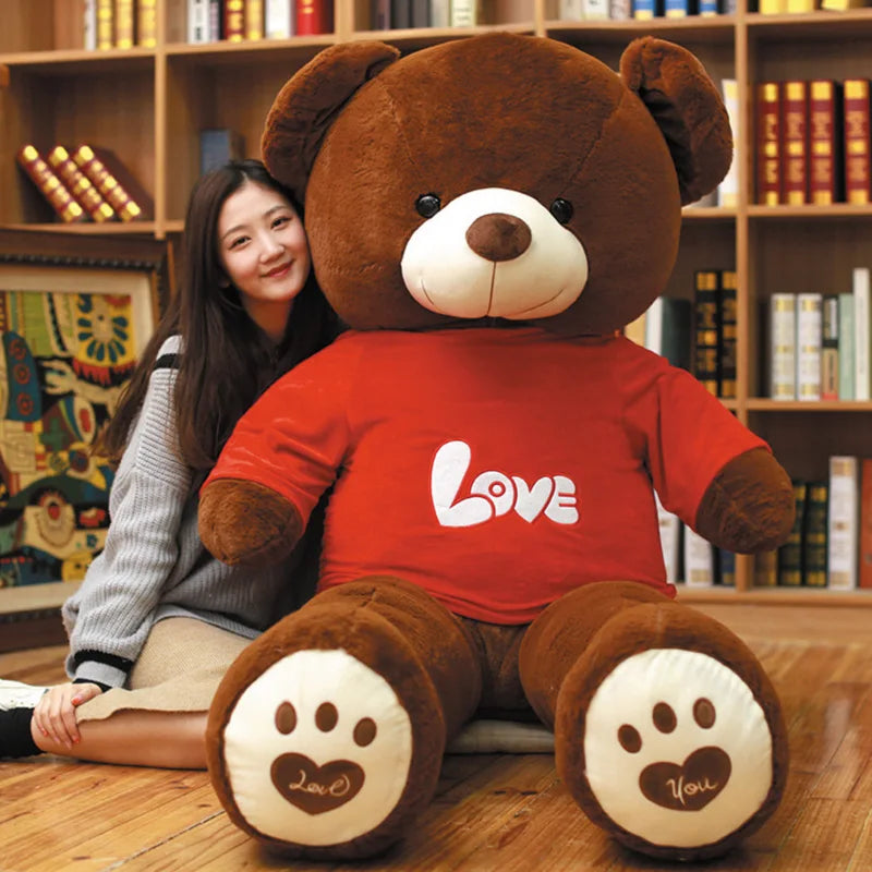 Genuine Customized Hoodies Bear Plush Toy Ribbon Teddy Bear Doll Cuddle Bear Dolls Girl Gift Shop Wholesale