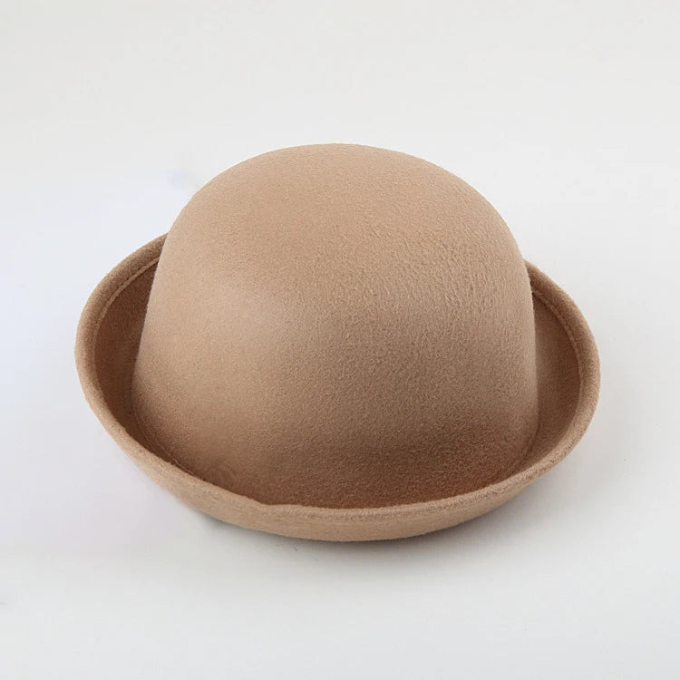 Women's Fedoras Hats Fall Winter Fashion Warm Wool Felt Retro Vintage Animal Cap Not Deformed Fedoras Caps For Women