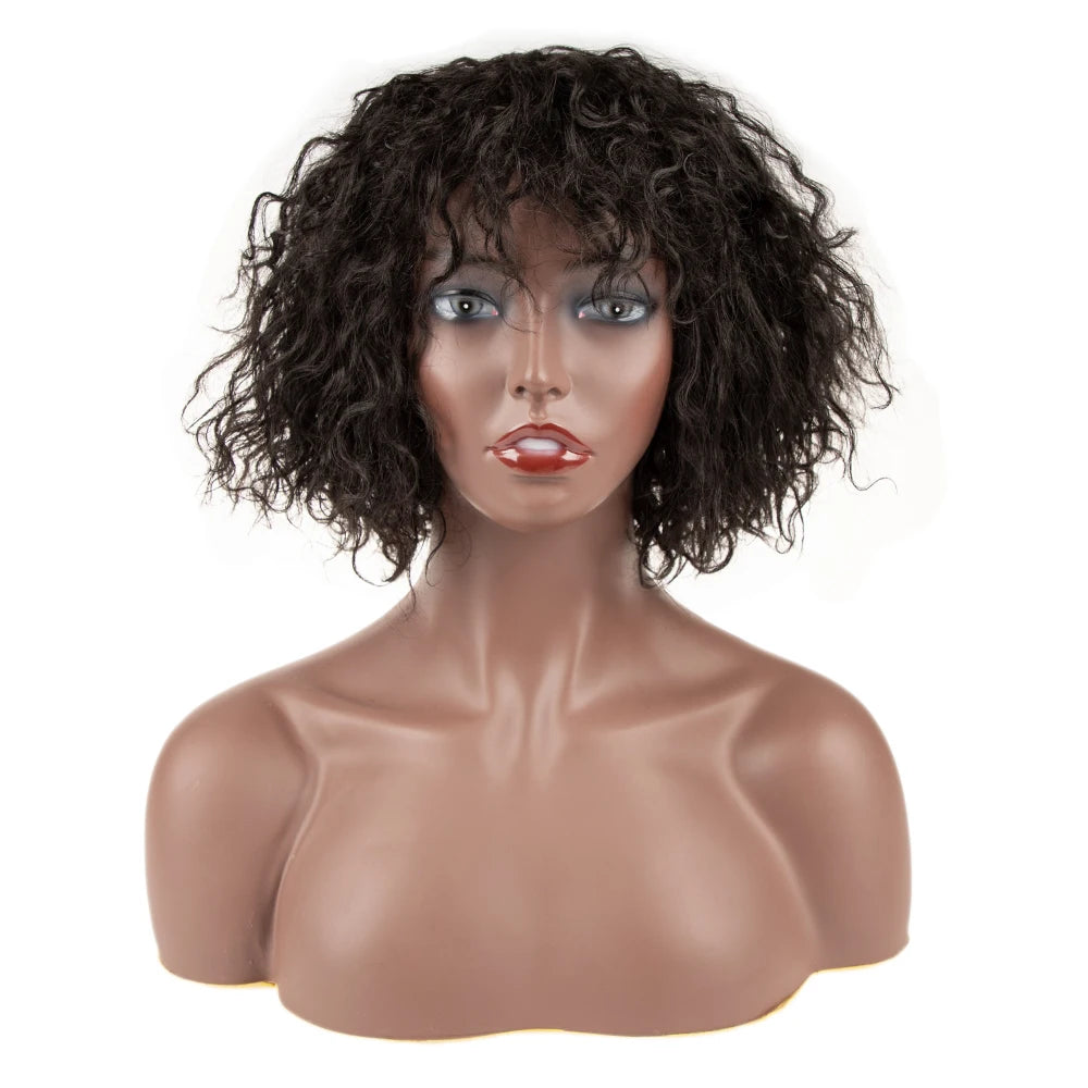 Afro Kinky Curly Wig Sleek Wholesale Factory Supplier High Temperature Heat Resistant Cosplay Kinky Curl Synthetic Hair Wigs
