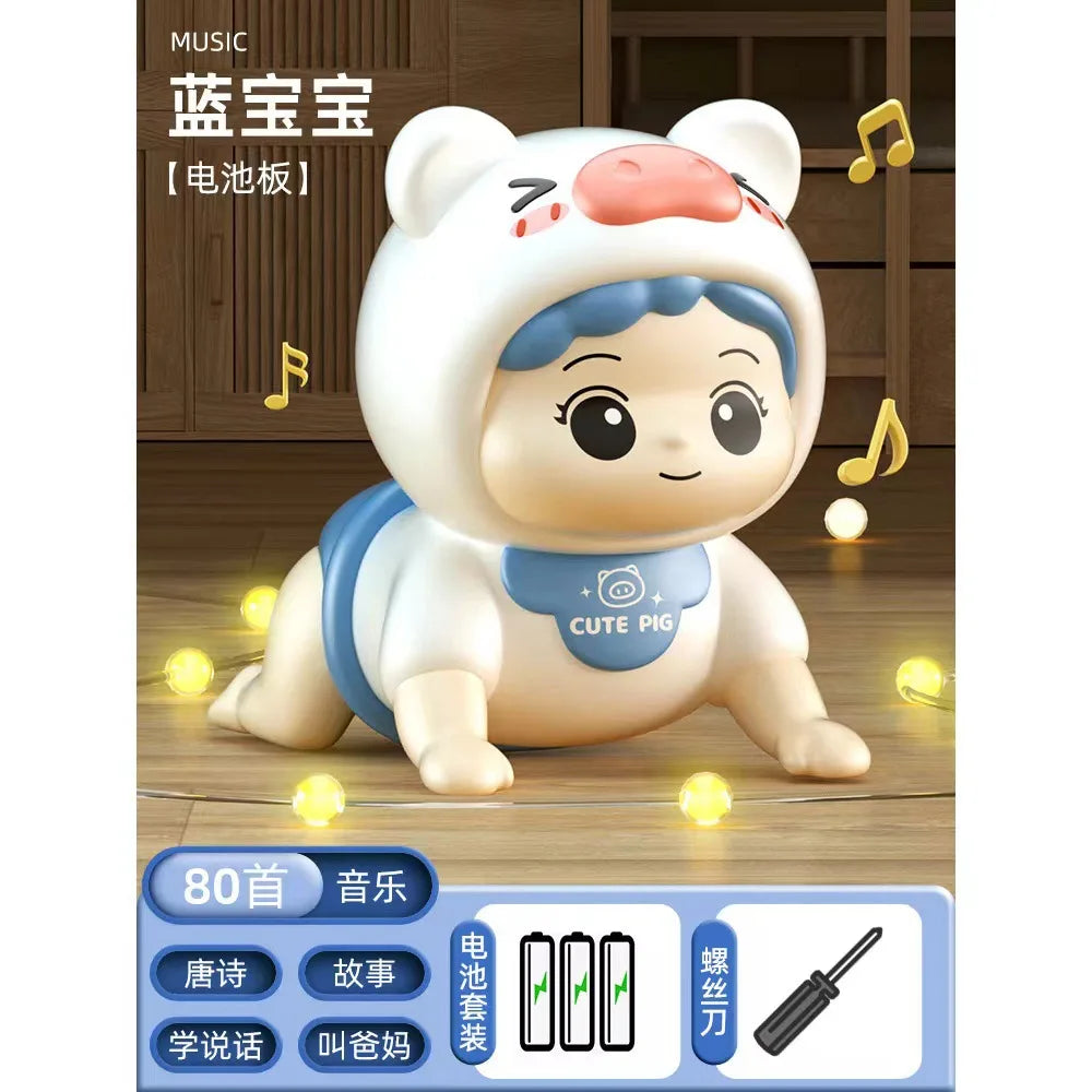 Baby Crawling Guide Toys Training Party up Crawling Baby Electric Learning to Climb Music Early Education Doll