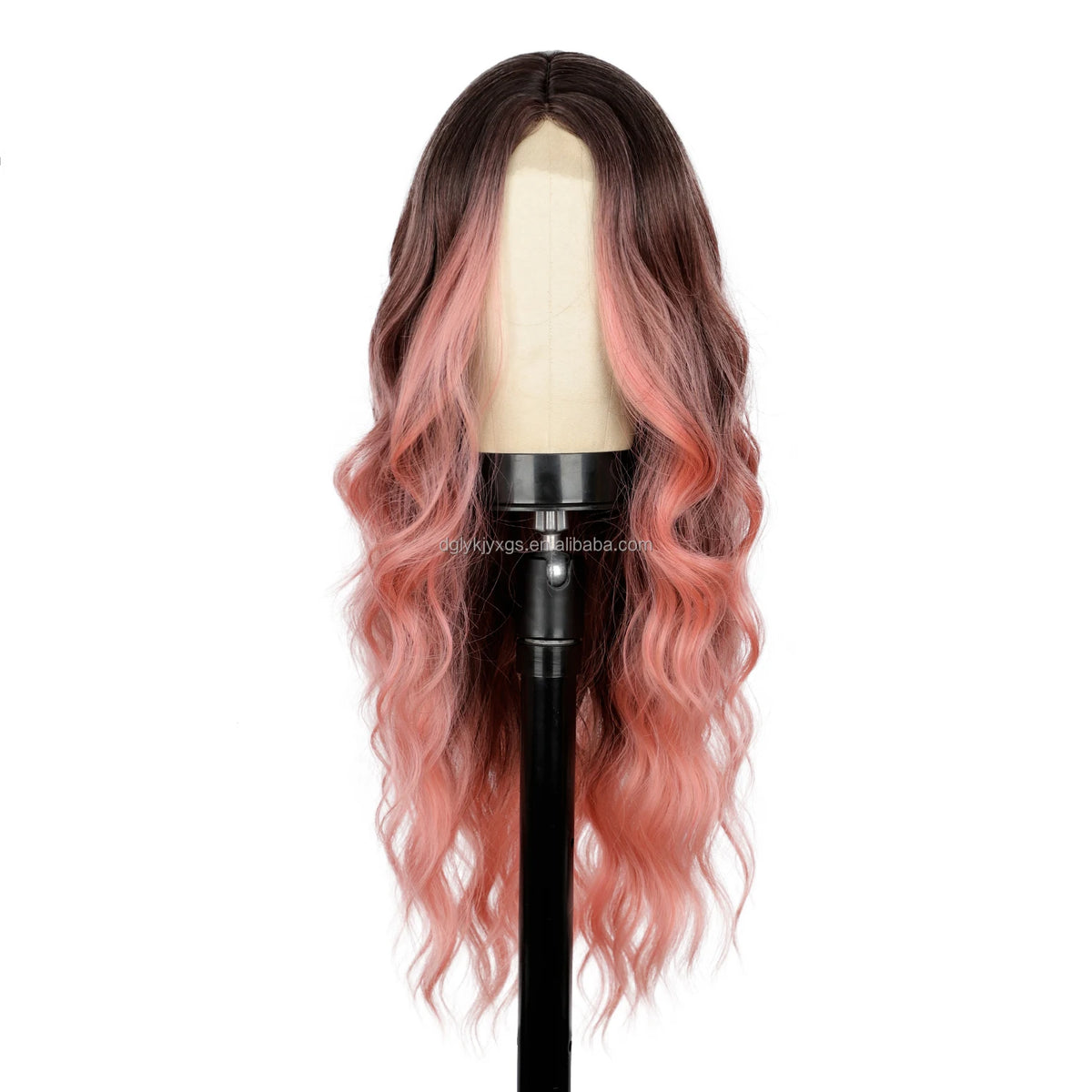 WL07 Small Area Lace Body Wave Synthetic Lace Wigs Lace Front Wigs Ombre Brown Mixed Blonde Water Wave Wig Women Hair
