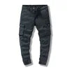 Wholesale Multi Pockets Army Green Cargo Trousers Jogger  Pants for Men