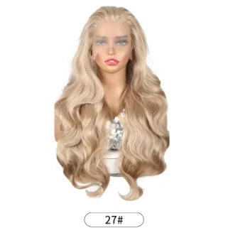 New Arrival Long Synthetic Bouncy Popular Wigs for Black Women 24 Inch Color 13*6 Wig Lace Front Loose Body Wave Wig