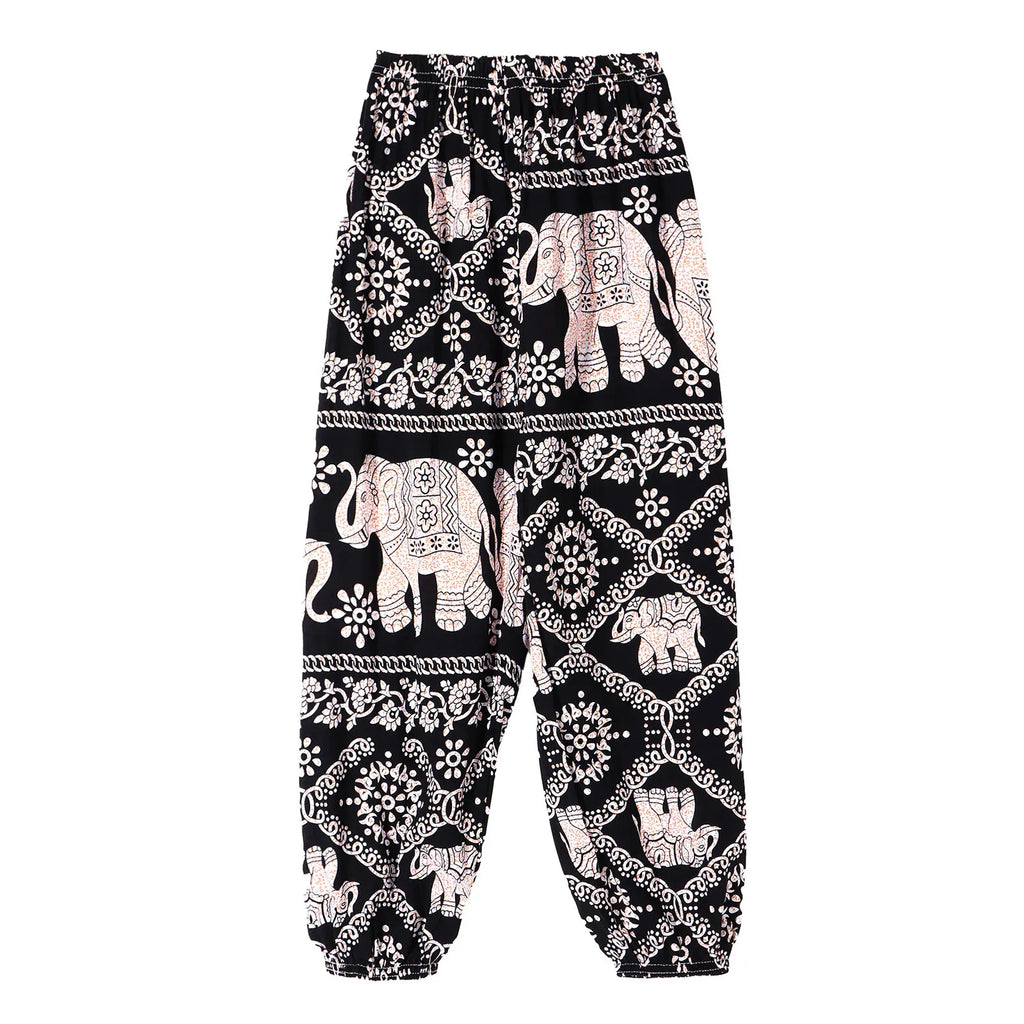 Kids Girls Boys Pants Summer Casual Dance Sports Harem Pants Cute Cartoon Printed Trousers 4 6 8 10 12 Years Children Clothing