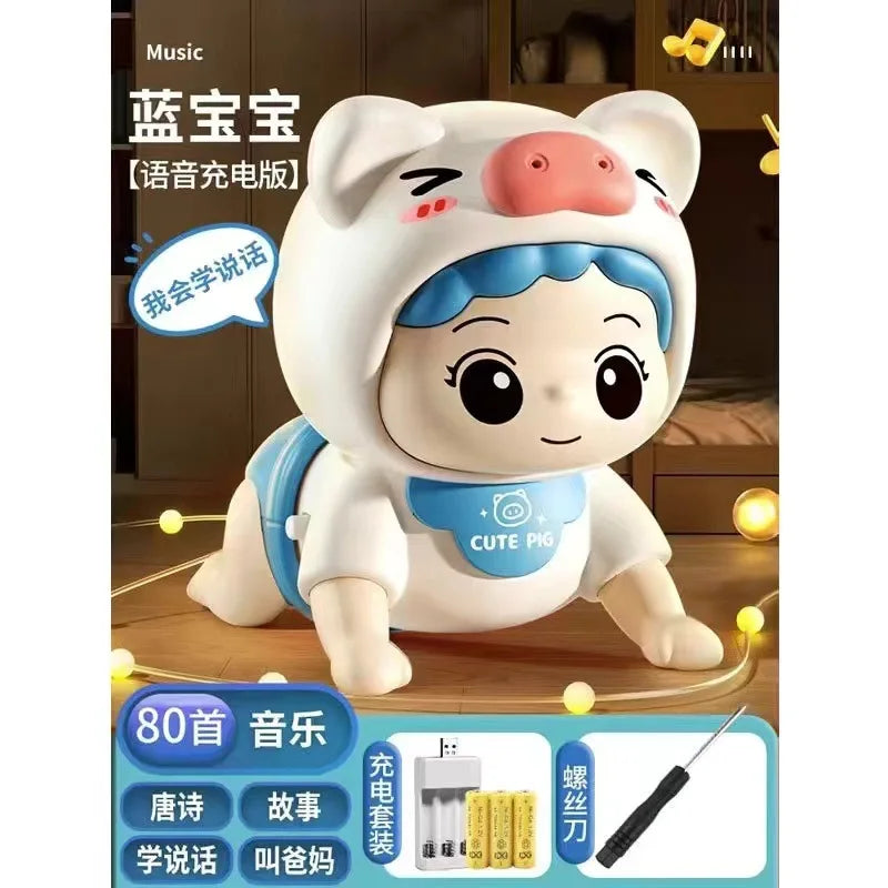 Baby Crawling Guide Toys Training Party up Crawling Baby Electric Learning to Climb Music Early Education Doll
