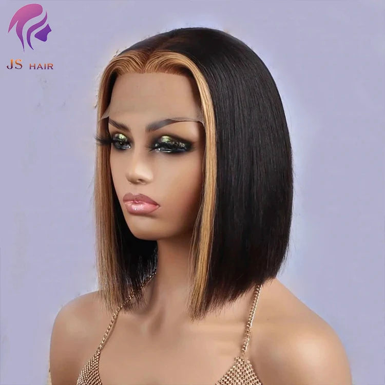 Hot Sale Hot Straight Bob Wigs for Women Black Synthetic Wig Shoulder Length Middle Parting Heat Resistant Wig for Cosplay