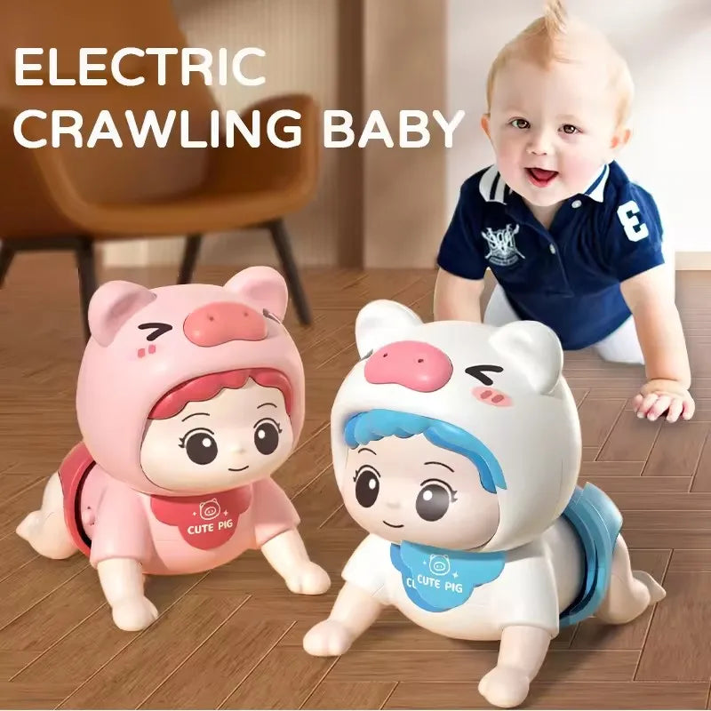 Baby Crawling Guide Toys Training Party up Crawling Baby Electric Learning to Climb Music Early Education Doll
