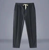 Liu Ming New Arrivals Spring Summer Men Casual Drawstring Solid Color Cotton Linen Pants Trending Trousers