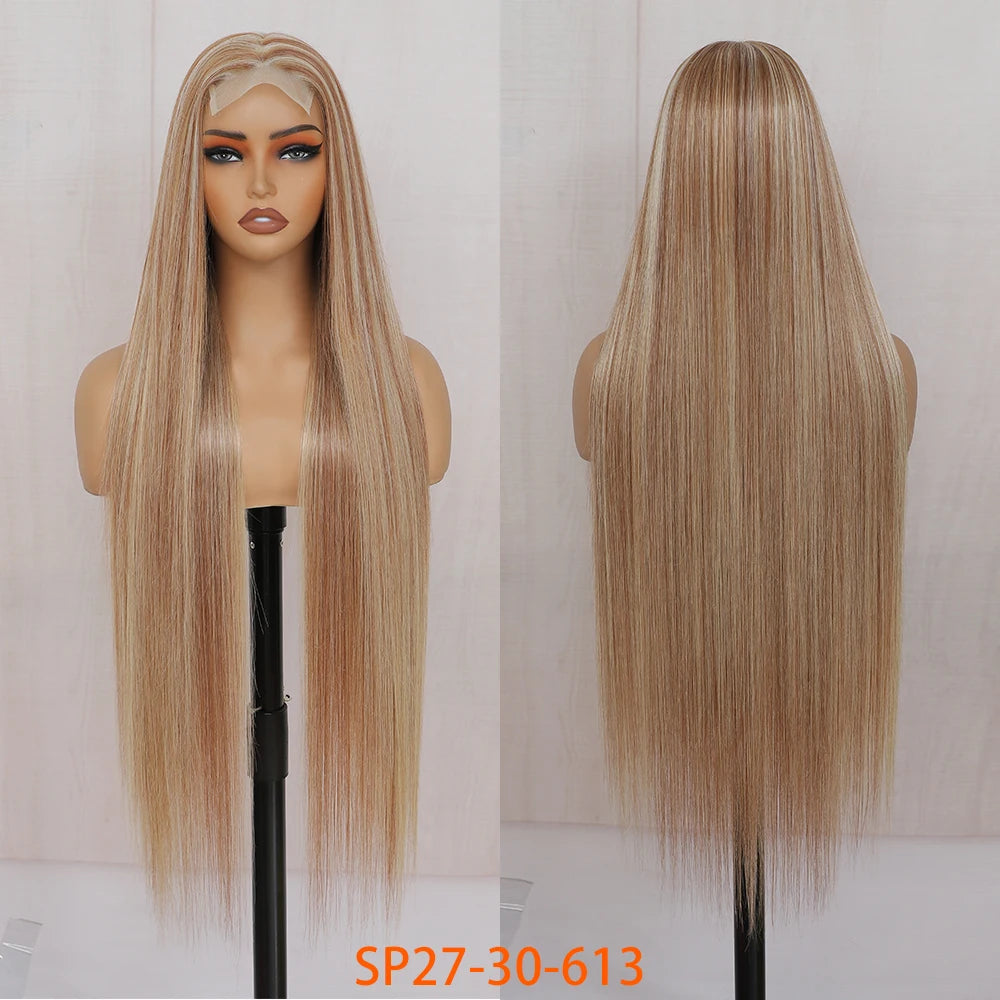 For Black Lace Front Wig for Women 4x4 Transparent Lace 180% Density Natural Hairline-Cosplay & Daily Use Synthetic Wig