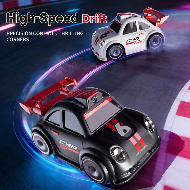 C6 Mini Racing Car Drift Interactive Toy Electric Music with Camera Screen Control Obstacle Avoidance & Indoor Use Ages 7-14