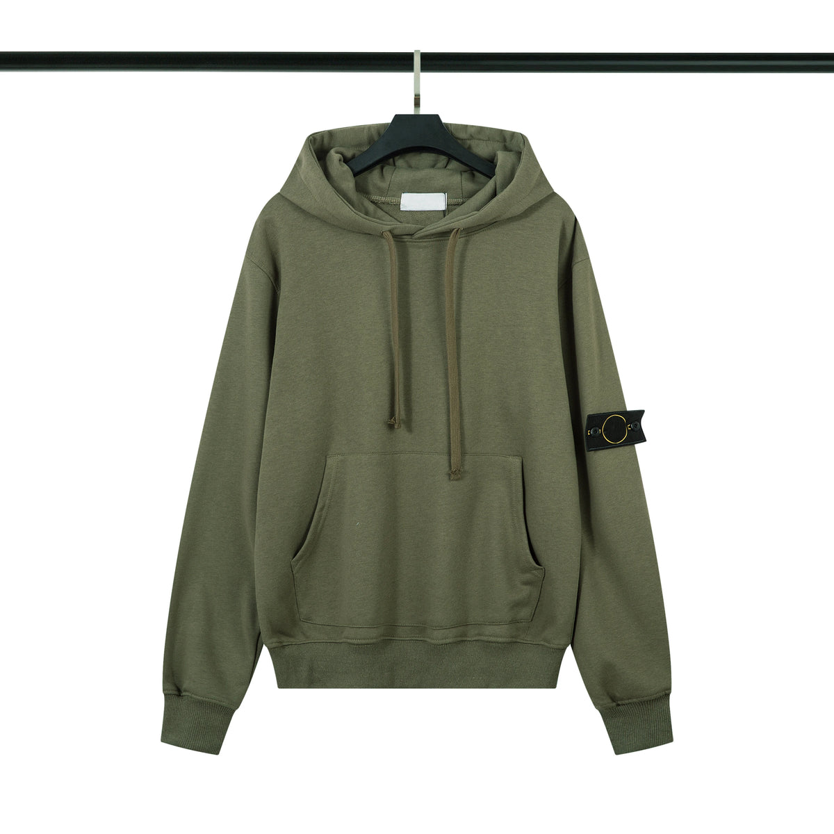 High Quality Men Heavyweight Cotton Terry Sweatshirts Badge Pullover