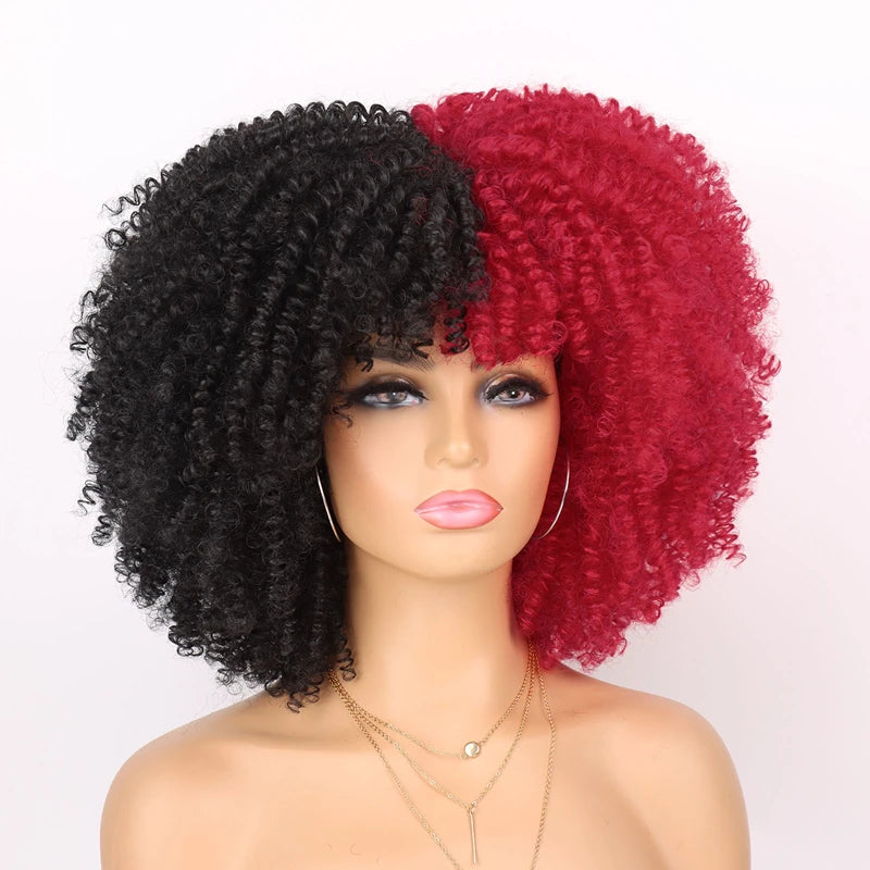 Cheap Price French Kinky Curl Curly Wig Neutral Short African for Cosplay Synthetic High Temperature Fiber Black Women's Wig
