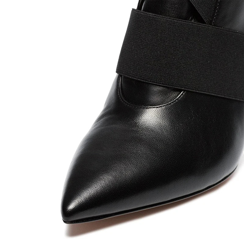 China Lady Shoes Factory Women Pointed Toe Stiletto High Heels Ankle Booties Short Boots