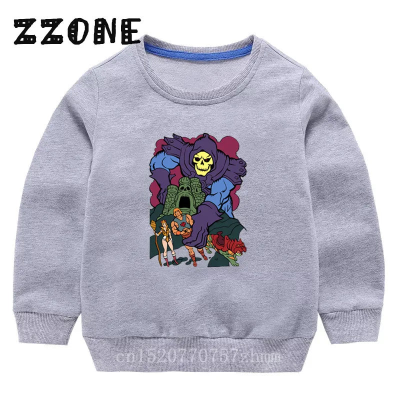 Children's Hoodies Kids Masters of The Universe He-Man Funny Sweatshirts Baby Pullover Tops Girls Boys Autumn Clothes,KYT5258