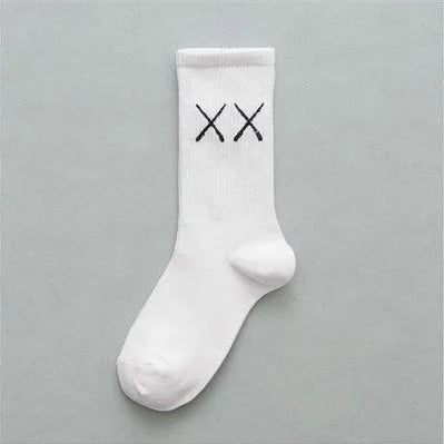 Anime Socks Men Women Couples Grimace Tall Hip hop Wild Happy Funny Street Fashion Cartoon Korean College Style Basketball Socks