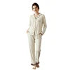 Free Shipping Two Piece Plus Size Sleepwear Pyjamas Pjs Set Shirts and Pants Pajamas Set Women
