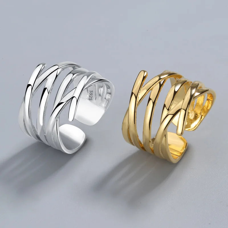 925 Sterling Silver Rings For Women Zircon Gold Ring Anillos Plata 925 Para Mujer Bagues Pour Femme Ringen Fine Jewelry
