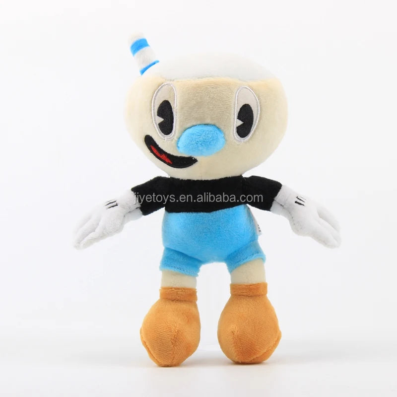 Drop Shipping  Cuphead Mugman Plush Toy Stuffed Toys